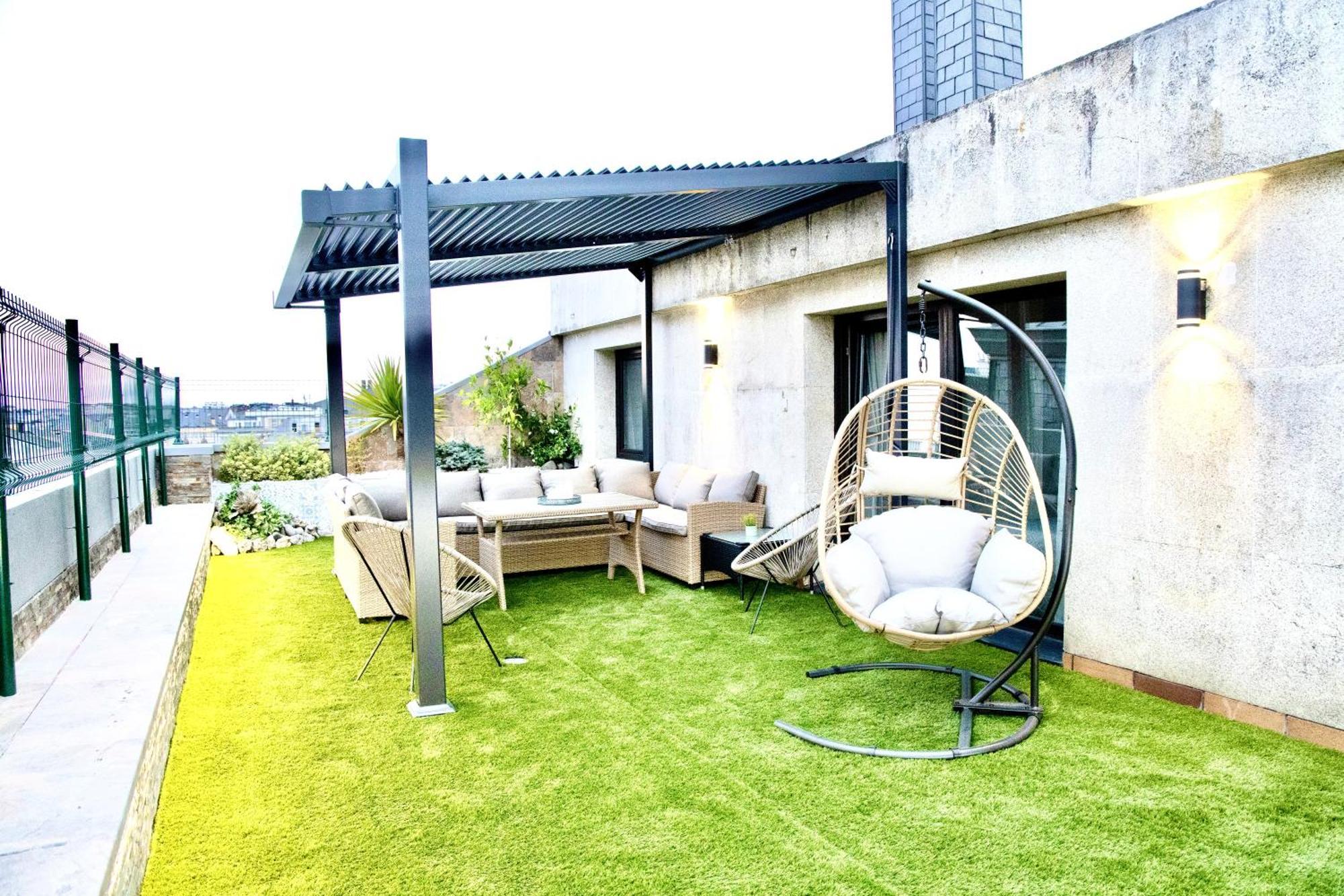 Ferienwohnung Lucus Skyline & Terrace Lugo Exterior foto