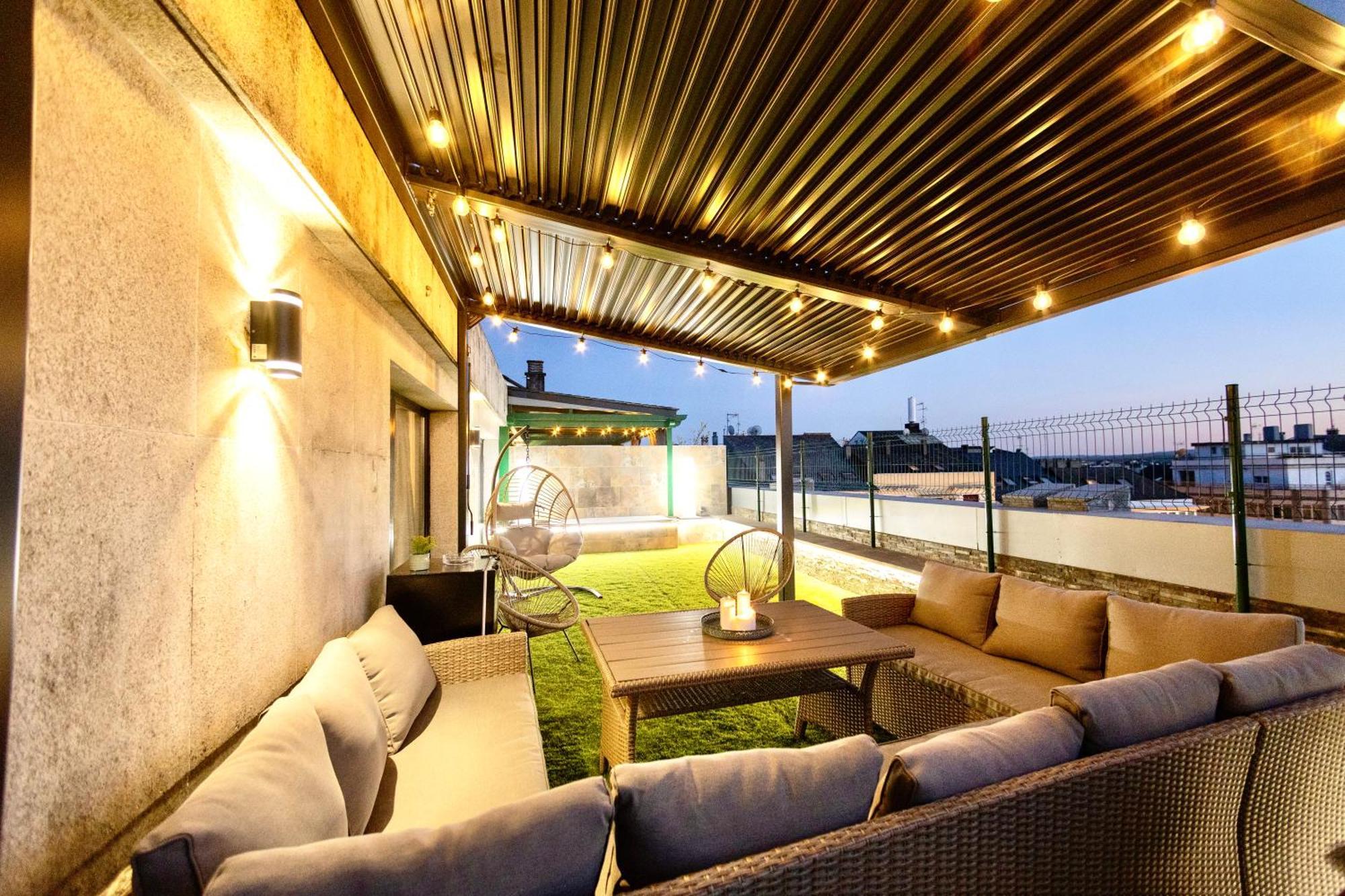 Ferienwohnung Lucus Skyline & Terrace Lugo Exterior foto