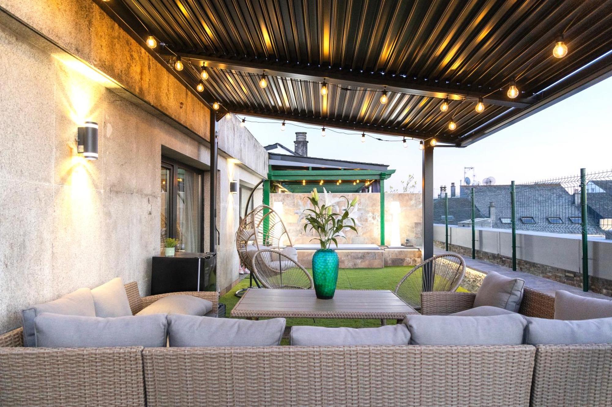 Ferienwohnung Lucus Skyline & Terrace Lugo Exterior foto